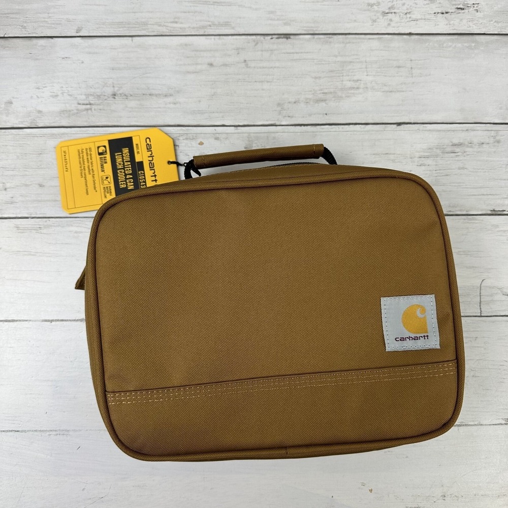 Carhartt CI0286 Unisex Brown Fully Insulated 4-Can Water Repellent Lunch Cooler